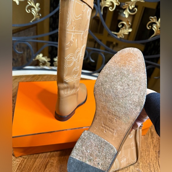 Hermes embroidered riding boots - Picture 10 of 10